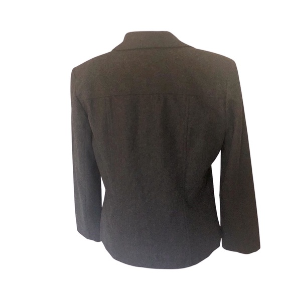 SANDRO wool jacket blazer pockets SZ 12 luxury designer VTG charcoal grey - Picture 8 of 10